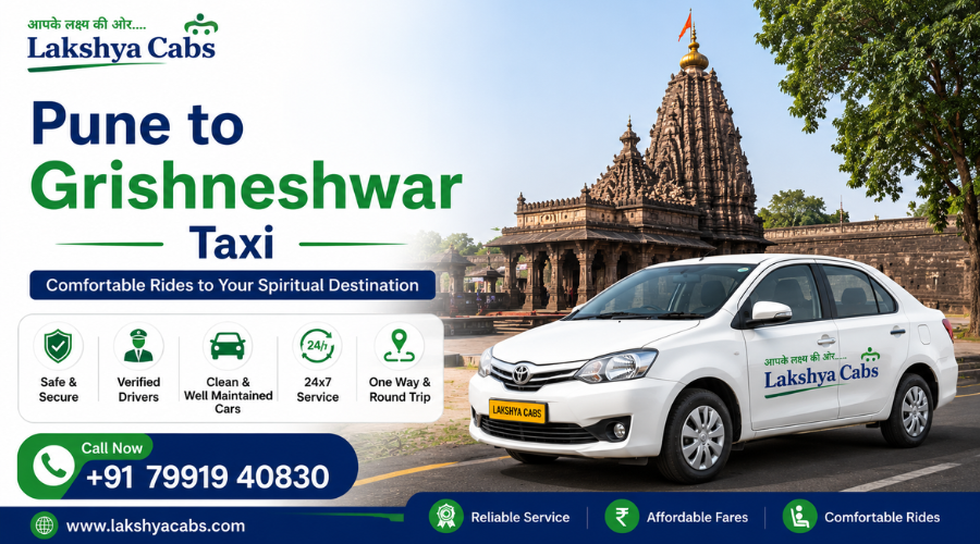 Pune to Grishneshwar Taxi - Lakshya cabs