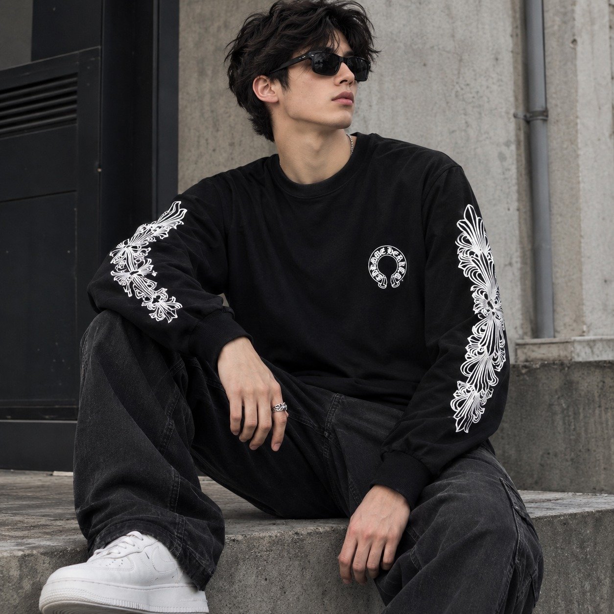 Chrome Hearts Horseshoe Langarmshirt