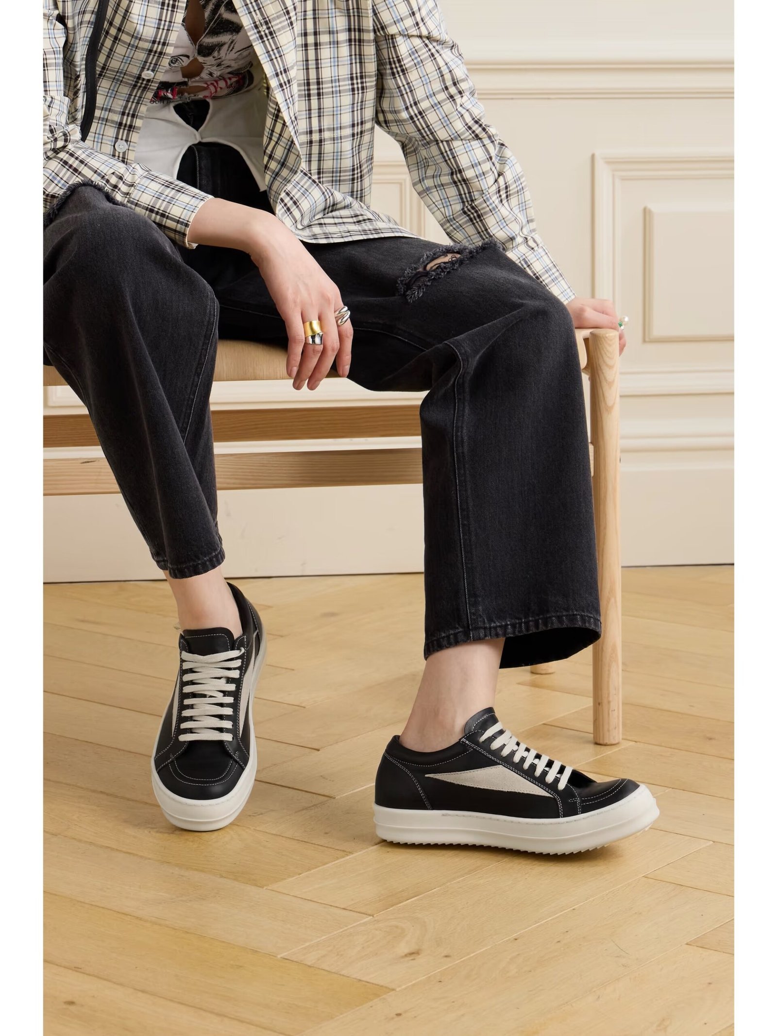 Rick Owens Suede Vans Sneakers